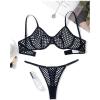 image:imageAvidlove Fishnet Lingerie Set Hollow Out Push Up Bra and Sheer Thong Womens Sexy Lingerie Underwear 2 PieceBlack