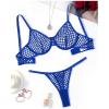 image:imageAvidlove Fishnet Lingerie Set Hollow Out Push Up Bra and Sheer Thong Womens Sexy Lingerie Underwear 2 PieceBlue