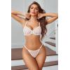 image:imageAvidlove Fishnet Lingerie Set Hollow Out Push Up Bra and Sheer Thong Womens Sexy Lingerie Underwear 2 PieceWhite