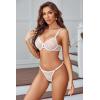 image:imageAvidlove Fishnet Lingerie Set Hollow Out Push Up Bra and Sheer Thong Womens Sexy Lingerie Underwear 2 PieceWhite
