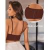 image:imageAvidlove Lace Bralettes for Women Y2k Strap Bustier Cami Top V Neck Camisole LingerieBrown