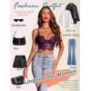 image:imageAvidlove Lace Bralettes for Women Y2k Strap Bustier Cami Top V Neck Camisole LingerieDark Purple