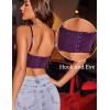 image:imageAvidlove Lace Bralettes for Women Y2k Strap Bustier Cami Top V Neck Camisole LingerieDark Purple