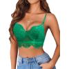 image:imageAvidlove Lace Bralettes for Women Y2k Strap Bustier Cami Top V Neck Camisole LingerieGreen