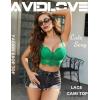 image:imageAvidlove Lace Bralettes for Women Y2k Strap Bustier Cami Top V Neck Camisole LingerieGreen