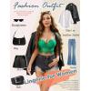 image:imageAvidlove Lace Bralettes for Women Y2k Strap Bustier Cami Top V Neck Camisole LingerieGreen