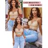 image:imageAvidlove Lace Bralettes for Women Y2k Strap Bustier Cami Top V Neck Camisole LingerieKhaki