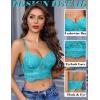 image:imageAvidlove Lace Bralettes for Women Y2k Strap Bustier Cami Top V Neck Camisole LingerieLight Green