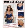 image:imageAvidlove Lace Bralettes for Women Y2k Strap Bustier Cami Top V Neck Camisole LingerieNavy Blue