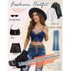 image:imageAvidlove Lace Bralettes for Women Y2k Strap Bustier Cami Top V Neck Camisole LingerieNavy Blue
