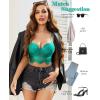 image:imageAvidlove Lace Bralettes for Women Y2k Strap Bustier Cami Top V Neck Camisole LingeriePeacock Blue