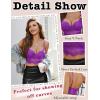 image:imageAvidlove Lace Bralettes for Women Y2k Strap Bustier Cami Top V Neck Camisole LingeriePurple