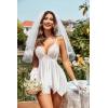 image:imageAvidlove Lingerie for Women Lace Babydoll Lingerie Dress with Thong Mesh Chemise Sleepwear Exotic Boudoir OutfitsWhite