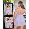 image:imageAvidlove Plus Size Babydoll Womens Snap Crotch Lingerie V Neck Lace Nighty Sleepwear L5XLLilac
