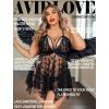 image:imageAvidlove Plus Size Lingerie Lace Babydoll Womens Teddy Chemise V Neck Nighty Mesh Sleepwear Front Slit NightdressBlack