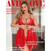image:imageAvidlove Plus Size Lingerie Lace Babydoll Womens Teddy Chemise V Neck Nighty Mesh Sleepwear Front Slit NightdressRed