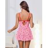 image:imageAvidlove Sexy Bow Split Side Ruffle Mesh Babydoll Lingerie Dress with Thong 2 PiecePink Love Heart