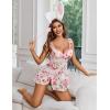 image:imageAvidlove Sexy Bow Split Side Ruffle Mesh Babydoll Lingerie Dress with Thong 2 PieceWhite Flower