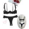 image:imageAvidlove Sexy Lingerie Set for Women Lace Bra and Panty Sets Underwire Push Up Lace Lingerie Set XSXXLBlack