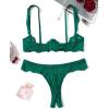 image:imageAvidlove Sexy Lingerie Set for Women Lace Bra and Panty Sets Underwire Push Up Lace Lingerie Set XSXXLGreen