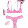 image:imageAvidlove Sexy Lingerie Set for Women Lace Bra and Panty Sets Underwire Push Up Lace Lingerie Set XSXXLPeach Pink