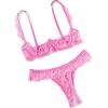 image:imageAvidlove Sexy Lingerie Set for Women Lace Bra and Panty Sets Underwire Push Up Lace Lingerie Set XSXXLPeach Pink