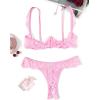 image:imageAvidlove Sexy Lingerie Set for Women Lace Bra and Panty Sets Underwire Push Up Lace Lingerie Set XSXXLPink