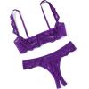 image:imageAvidlove Sexy Lingerie Set for Women Lace Bra and Panty Sets Underwire Push Up Lace Lingerie Set XSXXLPurple