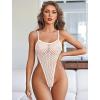 image:imageAvidlove Sexy Lingerie for Women Fishnet Bodysuit One Piece Teddy Lingerie Fish net Babydoll NightwearWhite