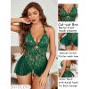 image:imageAvidlove Sexy Lingerie for Women Lace Babydoll Bodysuit V Neck Sleepwear One Piece Lingerie setGreen