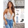 image:imageAvidlove Sexy Lingerie for Women Lace Babydoll Bodysuit V Neck Sleepwear One Piece Lingerie setWhite