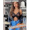 image:imageAvidlove Sexy Lingerie for Women Lace Teddy One Piece Cross Strap Bodysuit LingerieBlack