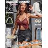 image:imageAvidlove Sexy Lingerie for Women Lace Teddy One Piece Cross Strap Bodysuit LingerieDark Red