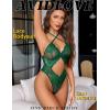 image:imageAvidlove Sexy Lingerie for Women Lace Teddy One Piece Cross Strap Bodysuit LingerieGreen
