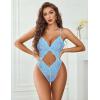 image:imageAvidlove Sexy Lingerie for Women Lace Teddy One Piece Cross Strap Bodysuit LingerieLight Blue