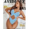 image:imageAvidlove Sexy Lingerie for Women Lace Teddy One Piece Cross Strap Bodysuit LingerieLight Blue