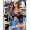 image:imageAvidlove Sexy Lingerie for Women Lace Teddy One Piece Cross Strap Bodysuit LingerieNavy Blue