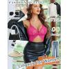 image:imageAvidlove Sexy Lingerie for Women Lace Teddy One Piece Cross Strap Bodysuit LingerieRose Red