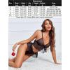 image:imageAvidlove Sexy Pajamas for Women Set Sheer Lingerie Set 2 Piece Mesh Cami Shorts NightwearDull Black