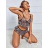 image:imageAvidlove Sexy Pajamas for Women Set Sheer Lingerie Set 2 Piece Mesh Cami Shorts NightwearLight Leopard Pattern