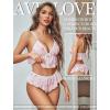 image:imageAvidlove Sexy Pajamas for Women Set Sheer Lingerie Set 2 Piece Mesh Cami Shorts NightwearPink