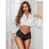 image:imageAvidlove Sexy Panties for Women Lace Underwear High Waist Cheeky PantyBlack
