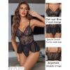 image:imageAvidlove Sexy Teddy Lingerie for Women Lace Bodysuit One Piece Mini BabydollBlack