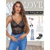 image:imageAvidlove Sexy Teddy Lingerie for Women Lace Bodysuit One Piece Mini BabydollBlack