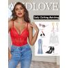 image:imageAvidlove Sexy Teddy Lingerie for Women Lace Bodysuit One Piece Mini BabydollCarimine Red