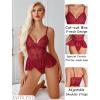 image:imageAvidlove Sexy Teddy Lingerie for Women Lace Bodysuit One Piece Mini BabydollDark Red
