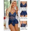 image:imageAvidlove Sexy Teddy Lingerie for Women Lace Bodysuit One Piece Mini BabydollNavy Blue