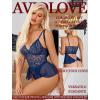 image:imageAvidlove Sexy Teddy Lingerie for Women Lace Bodysuit One Piece Mini BabydollNavy Blue