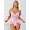 image:imageAvidlove Sexy Teddy Lingerie for Women Lace Bodysuit One Piece Mini BabydollPink