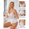 image:imageAvidlove Sexy Teddy Lingerie for Women Lace Bodysuit One Piece Mini BabydollWhite